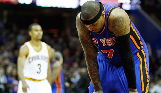 Carmelo Anthony erzielte bei der Knicks-Pleite in Cleveland 27 Punkte