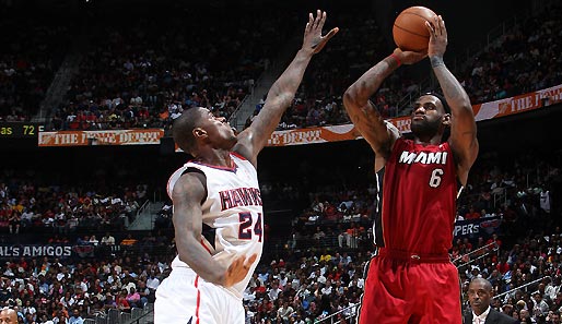 LeBron James führte die Heat mit 43 Punkten zum Sieg in Atlanta