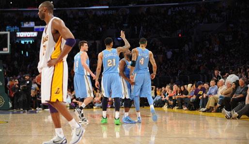 Kobe Bryant und die Los Angeles Lakers mussten sich den Denver Nuggets geschlagen geben