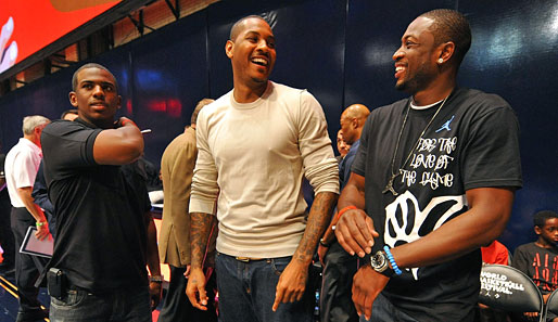 Chris Paul, Carmelo Anthony und Dwyane Wade (v.l.) erwägen in China zu spielen