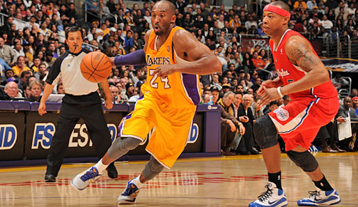 Kobe Bryant verletzte sich im ersten Spiel der Lakers gegen die Clippers