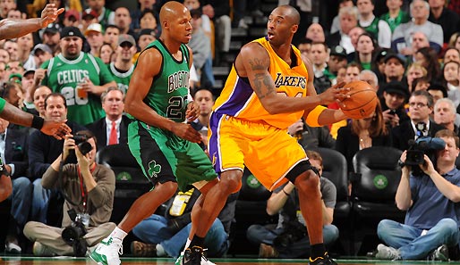 Kobe Bryant war mit 27 Punkten Topscorer beim Lakers-Sieg in Boston