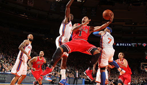 Derrick Rose führte die Chicago Bulls zum Sieg bei den New York Knicks