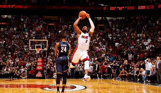 Dwyane Wade sicherte den Miami Heat mit einem Buzzer Beater den Sieg gegen Indiana