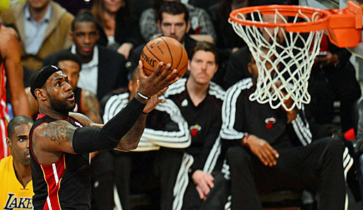 Heat-Superstar LeBron James erzielte gegen die L.A. Lakers 39 Punkte