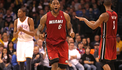 LeBron James war beim Sieg seiner Miami Heat über die Oklahoma City Thunder der Mann des Spiels