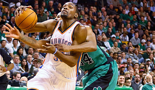 OKC-Forward Kevin Durant erzielte gegen die Boston Celtics 23 Punkte