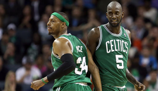 Paul Pierce (l.) und Kevin Garnett sind für die Celtics derzeit unverzichtbar