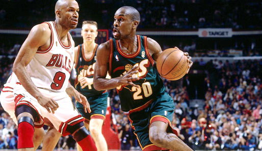 In den Finals 1996 gegen die Chicago Bulls erreichte Gary Payton den Gipfel seiner Schaffenskraft