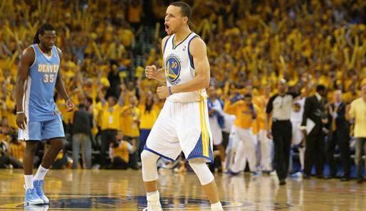 Stephen Curry erzielte in Spiel vier gegen Denver in sechs Minuten 22 Punkte