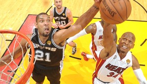 Ray Allen (r.) und die Miami Heat konnten sich in den Finals 2013 gegen die Spurs durchsetzen