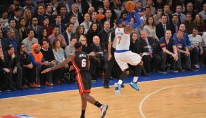 Carmelo Anthony (r.) bleibt wohl bei den Knicks, LeBron James könnte zu den Cavs zurückkehren