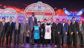 NBA-Legende Dikembe Mutombo war bei der Bekanntgabe in China vor Ort
