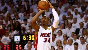 Ray Allen scheiterte mit den Miami Heat in den Finals 2014 an den San Antonio Spurs