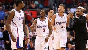 DeAndre Jordan, Chris Paul, Blake Griffin, Doc Rivers - der Kern der Clippers