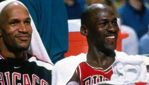 Gemeinsam mit Michael Jordan gewann Ron Harper (l.) bei den Bulls drei Meisterschaften