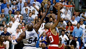 Finals 1995, Rockets vs. Magic: Nochmal die Rockets! In den Finals 1995 erhielt Hakeem Olajuwon beim Titelrun entscheidende Hilfe von Kenny Smith - inklusive des überlebenswichtigen Wurfes zur Overtime