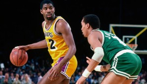 Platz 2: Magic Johnson. Die Lakers-Legende legte eins von ihren acht Triple-Doubles in einem Elimination Game auf (Game 6 gegen die Celtics im Jahr 1985)