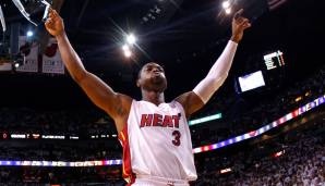 Platz 19: Dwyane Wade (Miami Heat) - 693 Punkte, 3 Titel - Punkteschnitt: 23,90.