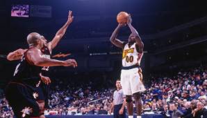 Platz 19: Tony Delk (Draft 1996, #16, Hornets). Weitere Teams: Suns, Warriors, Celtics, Hawks, Kings, Mavericks, Pistons. Egal, wo der Wandervogel spielte: Als Benchscorer war Verlass auf ihn