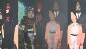 Kevin Love und J.R. Smith ließen sich ebenfalls nicht lumpen – gemeinsam mit den Gattinen kamen sie als Wrestler (Sting und Hulk Hogan) beziehungsweise als Coneheads