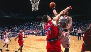 Platz 3: Miami Heat – 19. November bis 29. Dezember 1996 – 14 Auswärtssiege am Stück (Bild: Alonzo Mourning).