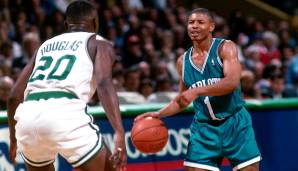 Platz 4: Muggsy Bogues (Charlotte Hornets) - 4 Punkte (2/10 FG), 19 Assists, 0 Turnover in der Saison 1988/89 gegen die Boston Celtics