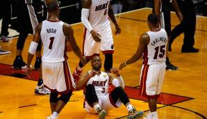 Platz 4 - Miami Heat: Auch die Heat traten insgesamt zehn Mal in einem Game Seven an, sechs wurden gewonnen.
