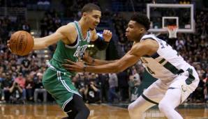 Die Boston Celtics gehen gegen die Bucks im TD Garden in Spiel 7 der Serie.