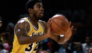 Platz 4: Magic Johnson (1979/80, Los Angeles Lakers) - 18,0 Punkte, 7,7 Rebounds, 7,3 Assists, Finals-MVP 1980