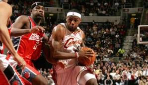 Platz 6: LeBron James (Cleveland Cavaliers) – 37 Punkte, 11 Rebounds und 12 Assists am 22.3.2006 – Alter: 21 Jahre, 82 Tage.