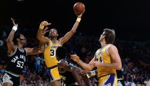 Platz 6: KAREEM ABDUL-JABBAR (1969 bis 1989, Milwaukee Bucks, Los Angeles Lakers): 429 30-Punkte-Spiele