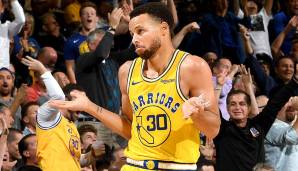 Platz 4: Stephen Curry (Golden State Warriors): 51 Punkte (15/24 FG, 11/16 Dreier) gegen die Washington Wizards am 24. Oktober 2018.