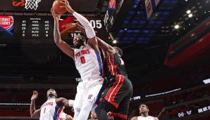 Platz 2: Andre Drummond (Detroit Pistons): 11 Offensiv-Rebounds gegen die Miami Heat am 05. November 2018.