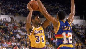Platz 14: Magic Johnson (Los Angeles Lakers): 24 Assists am 17. November 1989 gegen die Denver Nuggets.
