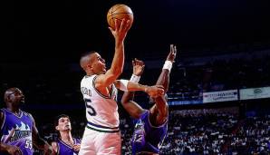 Platz 8: Jason Kidd (Dallas Mavericks): 25 Assists am 08. Februar 1996 gegen die Utah Jazz.