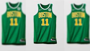 BOSTON CELTICS - Das neue Leibchen der Celtics kommt ganz klassisch in grün daher, die goldene Schrift ist eine Hommage an die Warm-Up-Jacken aus den 80er-Jahren.