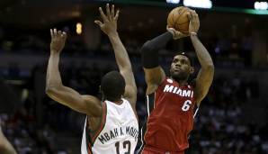 Platz 7: LeBron James (Miami Heat): Saison 2012/13 - BPM: 11,56 - Statistiken: 26,8 Punkte, 8,0 Rebounds, 7,3 Assists - Bester Award: MVP.