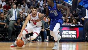 Platz 4: Zach LaVine (Chicago Bulls) - Usage Rate: 30,9 Prozent. True Shooting Percentage: 55,6 Prozent.