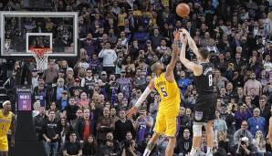 27. Dezember: Bogdan Bogdanovic (Sacramento Kings) gegen die Los Angeles Lakers zum 117:116 0,8 Sekunden vor Schluss per Pull-up-Dreier.