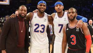 Dwyane Wade, LeBron James, Carmelo Anthony und Chris Paul sind gute Freunde.