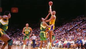Platz 1: Kareem Abdul Jabbar (Los Angeles Lakers) - 41 Jahre, 9 Monate, 27 Tage - All-Star Game 1989 in Houston