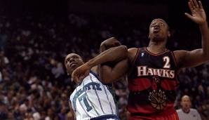 Platz 10: 64 Punkte - Atlanta Hawks vs. Charlotte Hornets - 96:64 in Spiel 3 der ersten Runde 1998.