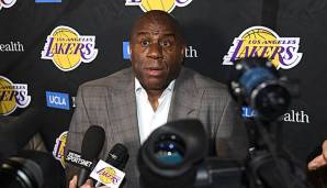 Magic Johnson trat am Saisonende von seinem Posten als Teampräsident der Lakers zurück.