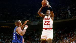Platz 15: CLYDE DREXLER (1983-1998) - 24,5 Punkte pro Spiel in 15 Finals-Spielen - Teams: Blazers, Rockets