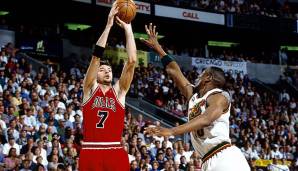 Platz 20: Toni Kukoc (1993-2006): 27 verwandelte Dreier - Team: Bulls.