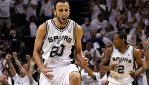 Platz 9: Manu Ginobili (2002-2018) - 42 verwandelte Dreier - Team: Spurs.