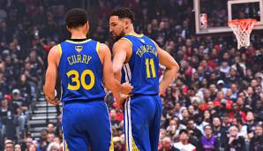 Klay Thompson und Stephen Curry spielen seit acht Jahren gemeinsam für die Warriors.
