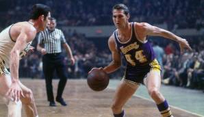 Platz 14: Jerry West (Los Angeles Lakers) - 12 Spiele mit mindestens 30 Punkten in den Playoffs 1966