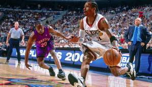 Platz 4: Allen Iverson (Philadelphia 76ers) - 14 Spiele mit mindestens 30 Punkten in den Playoffs 2001